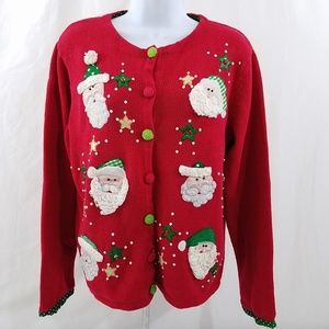 Tiara International Sz L Ugly Christmas Sweater